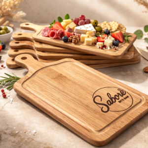 Personalized Mini Wooden Charcuterie Boards (Set of 6) | Custom Engraved
