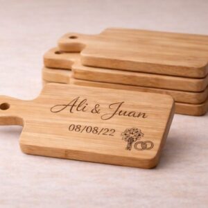 Personalized Mini Wooden Charcuterie Boards – Set of 6